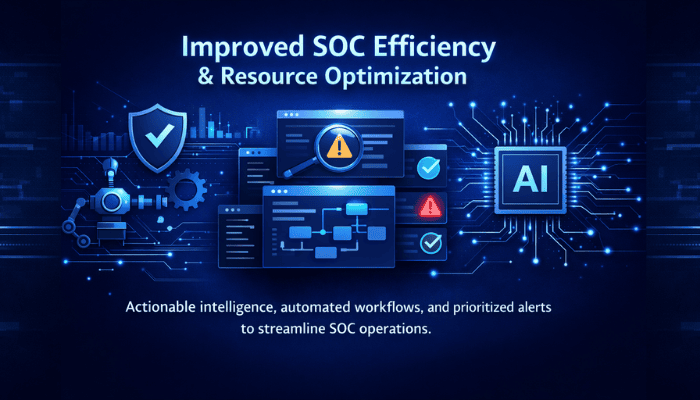 Actionable threat intelligence reduces alert noise, prioritizes high-risk incidents, and streamlines SOC workflows. Automation and intelligence-driven analysis optimize analyst effort, prevent burnout, and ensure security resources are focused on genuine threats, improving overall SOC performance without increasing operational costs.